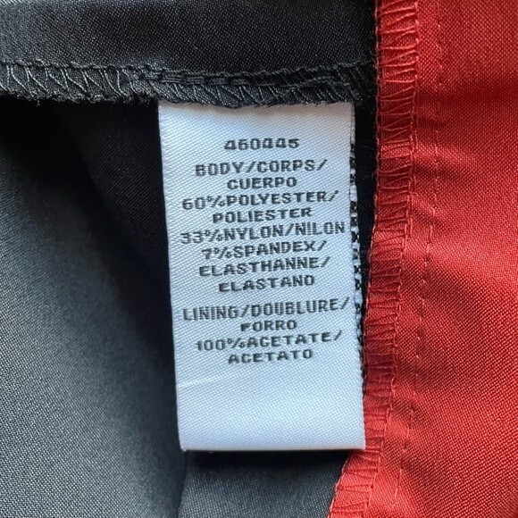 Jill Stuart Dress Women's Size 4 Black Copper Colorblock Peplum Cocktail A-Line - Picture 8 of 10